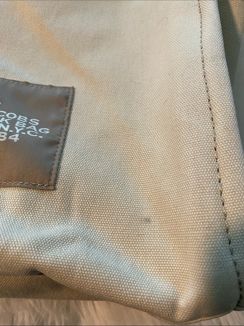 Marc Jacobs Cream Canvas Crossbody with Black Strap - Picture 3 of 15
